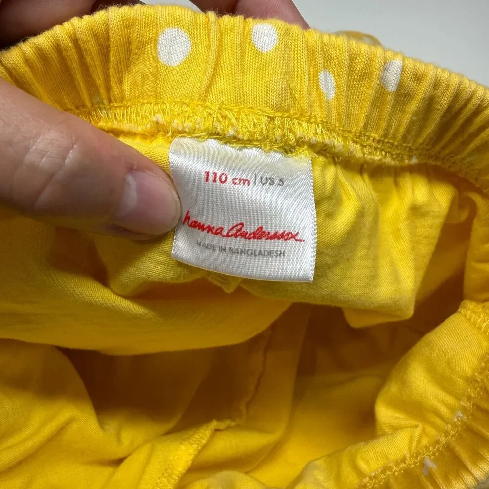 EUC, Hanna Andersson Skorts, 110cm / US 5, Yellow Polkadot